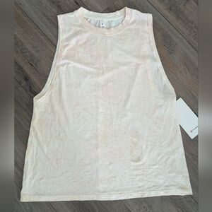 NEW Lululemon All Yours Tank Wash Size 6 Sorbet Prosecco Strawberry WHITE YOGA